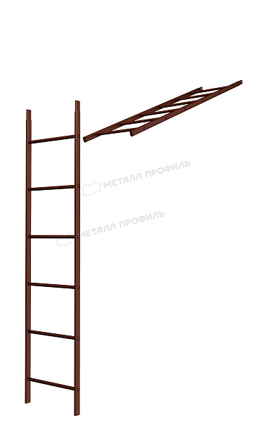 Такую продукцию, как Лестница кровельная стеновая дл. 1860 мм без кронштейнов (8017), можно заказать в Компании Металл Профиль.